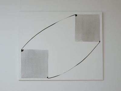 Michael Danner: "Verbindung zweier Quadrate II"