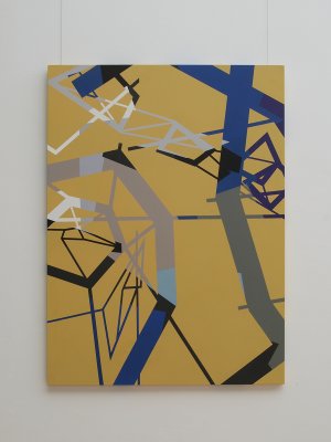 Horst Kuhnert: Tafelbild 13 gelb, blau