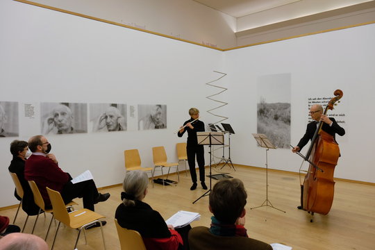 A. Galow, Querflöte und F. W. Kollmann, Kontrabass