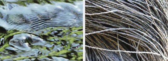 Einladungskarte zur Ausstellung von Susanne Allgaier: ZUFALL | KONKRET. Wellenlinien