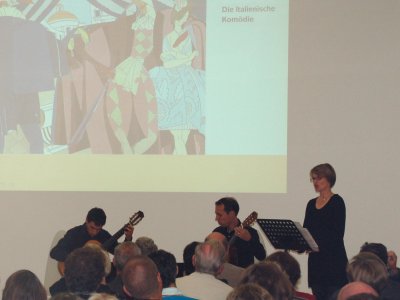 Stéphanie Heib mit dem Gitarren-Duo Thomas Arnold und Tilman Heib