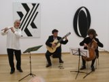 Antonio Carrasqueira, Flöte, Guilherme Sparrapan Muniz, Gitarre, und Walter-Michael Vollhardt, Cello