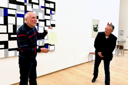 Künstlergespräch zur Ausstellung "System und Zufall" von Norbert Thomas